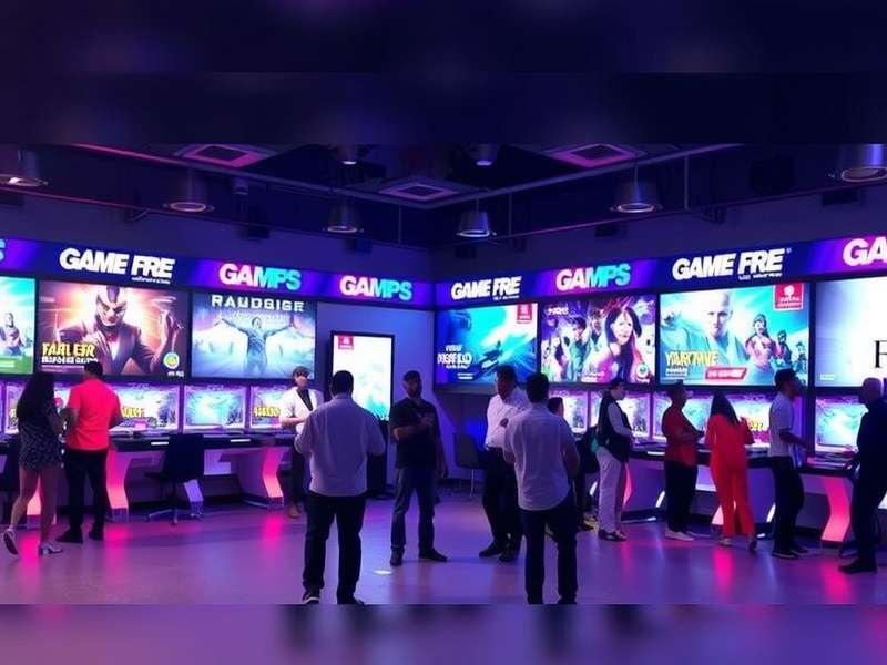 Esports tournament stage with audience